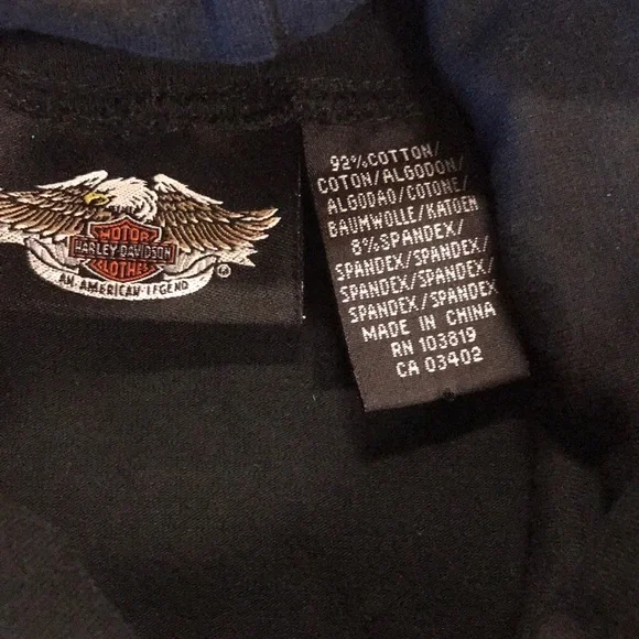 Harley Davidson women’s black studded turtleneck long sleeve size L cycle queen - Picture 6 of 12